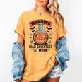 Mad Scientist Pumpkin Science Teacher Halloween Costume Kids Women's Comfort Colors T-Shirt Mustard Mad Scientist Pumpkin Science Teacher Halloween Costume Kids Women's Comfort Colors T-Shirt Mustard