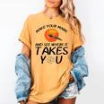 Make Mark Paintbrush International Dot Day Art Teacher Women's Comfort Colors T-Shirt Mustard Make Mark Paintbrush International Dot Day Art Teacher Women's Comfort Colors T-Shirt Mustard