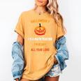 Math Teacher Halloween Quote I'm Scary All Year Long Men Women Women's Comfort Colors T-Shirt Mustard
