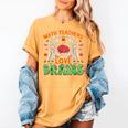 Math Teacher Love Brain Heart Skeleton Hand Zombie Halloween Women's Comfort Colors T-Shirt Mustard