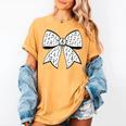 Music Notes Coquette Bow Music Teacher School Musician Band Women's Comfort Colors T-Shirt Mustard
