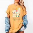 Music Teacher Music Math Language History Reading Science Women's Comfort Colors T-Shirt Mustard