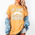 If You Mustache My Students Rock Teacher Mustache Women's Comfort Colors T-Shirt Mustard