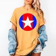 Nerdy Captain Sweatpants Retro Comic Book Fan Teacher Women's Comfort Colors T-Shirt Mustard