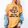 Nerdy Hey You Dropped This Brain Math Teacher Women's Comfort Colors T-Shirt Mustard Nerdy Hey You Dropped This Brain Math Teacher Women's Comfort Colors T-Shirt Mustard