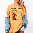 Nerdy Slope Dude Geometry Algebra Math Teacher Women's Comfort Colors T-Shirt Mustard