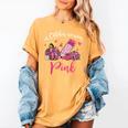In October We Wear Pink Apple Teacher Daisy Breast Cancer Women's Comfort Colors T-Shirt Mustard In October We Wear Pink Apple Teacher Daisy Breast Cancer Women's Comfort Colors T-Shirt Mustard