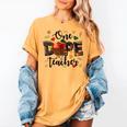 One Dope Teacher Women's Comfort Colors T-Shirt Mustard One Dope Teacher Women's Comfort Colors T-Shirt Mustard