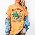 One Merry Teacher Groovy Christmas Tree Pjs Xmas Teacher Women's Comfort Colors T-Shirt Mustard One Merry Teacher Groovy Christmas Tree Pjs Xmas Teacher Women's Comfort Colors T-Shirt Mustard