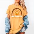 One Thankful Science Teacher Rainbow Boho Fall Thanksgiving Women's Comfort Colors T-Shirt Mustard One Thankful Science Teacher Rainbow Boho Fall Thanksgiving Women's Comfort Colors T-Shirt Mustard