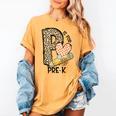 P Is For Pre K Teacher Leopard First Day Of School For Men Women Girls Kids Women's Comfort Colors T-Shirt Mustard P Is For Pre K Teacher Leopard First Day Of School For Men Women Girls Kids Women's Comfort Colors T-Shirt Mustard