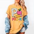 P Is For Pre K Teacher Student Pencil Apple Back To School Women's Comfort Colors T-Shirt Mustard P Is For Pre K Teacher Student Pencil Apple Back To School Women's Comfort Colors T-Shirt Mustard