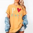 P Is For Preschool Teacher Student Back To School Women's Comfort Colors T-Shirt Mustard