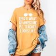 PE Teacher Sunglasses What Awesome Looks Like Women's Comfort Colors T-Shirt Mustard