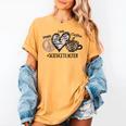 Peace Love Coffee Science Teacher Women's Comfort Colors T-Shirt Mustard