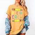 Pre-K Crew PreK Teachers Back To School Women's Comfort Colors T-Shirt Mustard Pre-K Crew PreK Teachers Back To School Women's Comfort Colors T-Shirt Mustard