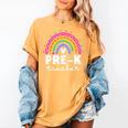 Pre-K Teacher Cute Pre Kindergarten For Teachers Rainbow For Men Women Kids Women's Comfort Colors T-Shirt Mustard