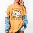 Preschool Boo Crew Halloween Teacher Ghost Costume Matching Women's Comfort Colors T-Shirt Mustard Preschool Boo Crew Halloween Teacher Ghost Costume Matching Women's Comfort Colors T-Shirt Mustard
