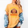 Preschool Gobble Squad Cute Turkey Thanksgiving Teacher Women's Comfort Colors T-Shirt Mustard Preschool Gobble Squad Cute Turkey Thanksgiving Teacher Women's Comfort Colors T-Shirt Mustard