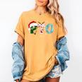 PTO Santa Hat Reindeer Parent Teacher Organization Christmas Women's Comfort Colors T-Shirt Mustard