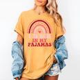Rainbow Retro Homeschool Mom Teacher I Teach In My Pajamas Women's Comfort Colors T-Shirt Mustard Rainbow Retro Homeschool Mom Teacher I Teach In My Pajamas Women's Comfort Colors T-Shirt Mustard