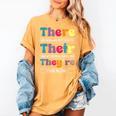There Their They'Re English Teacher Grammar Memes Women's Comfort Colors T-Shirt Mustard There Their They'Re English Teacher Grammar Memes Women's Comfort Colors T-Shirt Mustard