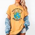 Reduce Reuse Recycle Respect Earth Day Teacher Girl Women Women's Comfort Colors T-Shirt Mustard