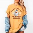 Retro You Can't Scare Me I'm A Math Teacher Cute Ghost Women Women's Comfort Colors T-Shirt Mustard Retro You Can't Scare Me I'm A Math Teacher Cute Ghost Women Women's Comfort Colors T-Shirt Mustard