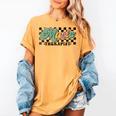 Retro Checkered Music Therapist Squad Music Therapy Teacher For Men Women Women's Comfort Colors T-Shirt Mustard