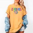 Retro Checkered Special Education Teacher Back To School Women's Comfort Colors T-Shirt Mustard