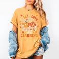 Retro Fall In Love With Learning Pumpkin Leaf Teacher Autumn Women's Comfort Colors T-Shirt Mustard Retro Fall In Love With Learning Pumpkin Leaf Teacher Autumn Women's Comfort Colors T-Shirt Mustard