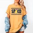 Retro SPED Teacher Pencil Lightning Bolt Back To School Women's Comfort Colors T-Shirt Mustard Retro SPED Teacher Pencil Lightning Bolt Back To School Women's Comfort Colors T-Shirt Mustard