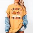 Retro Thankful Music Teacher Pumpkin Fall Thanksgiving Women's Comfort Colors T-Shirt Mustard