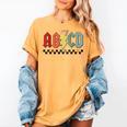 Rock Abcd Back To School Abcd Preschool Teacher Appreciation Women's Comfort Colors T-Shirt Mustard Rock Abcd Back To School Abcd Preschool Teacher Appreciation Women's Comfort Colors T-Shirt Mustard