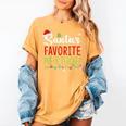 Santa's Favorite Pre-K Teacher Christmas Santa Hat Lights For Men Women Kids Women's Comfort Colors T-Shirt Mustard Santa's Favorite Pre-K Teacher Christmas Santa Hat Lights For Men Women Kids Women's Comfort Colors T-Shirt Mustard