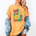 School Teachers Motivational Quote We Can Do Hard Things Men Women Kids Women's Comfort Colors T-Shirt Mustard School Teachers Motivational Quote We Can Do Hard Things Men Women Kids Women's Comfort Colors T-Shirt Mustard