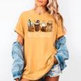 Science Teacher Horror Fall Coffee Halloween Pumpkin Autumn Women's Comfort Colors T-Shirt Mustard