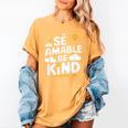 SÉ AMABLE Be Kind Bilingual Teacher Maestra Spanish Teacher Women's Comfort Colors T-Shirt Mustard SÉ AMABLE Be Kind Bilingual Teacher Maestra Spanish Teacher Women's Comfort Colors T-Shirt Mustard