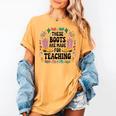 These Boots Are Made Teaching Western Cowboy Teacher Women's Comfort Colors T-Shirt Mustard