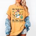 Silly Teacher Goose On The Loose School Out Summer Women Men Women's Comfort Colors T-Shirt Mustard