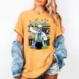Skeleton Mad Scientist Halloween Costume Science Teacher Women's Comfort Colors T-Shirt Mustard Skeleton Mad Scientist Halloween Costume Science Teacher Women's Comfort Colors T-Shirt Mustard