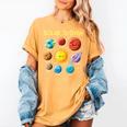 Solar System Cute Face Planets Space Science Teacher School Women's Comfort Colors T-Shirt Mustard Solar System Cute Face Planets Space Science Teacher School Women's Comfort Colors T-Shirt Mustard