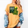 Solve The Problem Skeleton Teacher Halloween Math Six Seven Women's Comfort Colors T-Shirt Mustard Solve The Problem Skeleton Teacher Halloween Math Six Seven Women's Comfort Colors T-Shirt Mustard