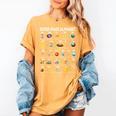 Space Alphabet Galaxy Astronaut Planets Student Teacher Women's Comfort Colors T-Shirt Mustard Space Alphabet Galaxy Astronaut Planets Student Teacher Women's Comfort Colors T-Shirt Mustard