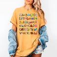 SPANISH ALPHABET MAESTRA SPANISH TEACHER Women's Comfort Colors T-Shirt Mustard