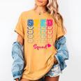 SPED Squad Proud Special Education Para Teacher Colorful Women's Comfort Colors T-Shirt Mustard