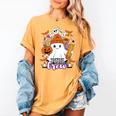 Spooky Para Crew Ghost Halloween Paraprofessional Teacher Women's Comfort Colors T-Shirt Mustard Spooky Para Crew Ghost Halloween Paraprofessional Teacher Women's Comfort Colors T-Shirt Mustard
