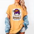 Spooky Paraprofessional Life Halloween Messy Bun Teacher For Men Women Women's Comfort Colors T-Shirt Mustard Spooky Paraprofessional Life Halloween Messy Bun Teacher For Men Women Women's Comfort Colors T-Shirt Mustard