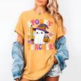 Spooky Teacher Ghost Pencil Teach Halloween Teacher Women's Comfort Colors T-Shirt Mustard Spooky Teacher Ghost Pencil Teach Halloween Teacher Women's Comfort Colors T-Shirt Mustard