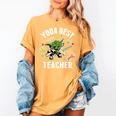 Star Wars Yoda Best Teacher Icons Women's Comfort Colors T-Shirt Mustard